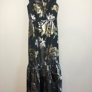 Gorgeous Trina Turk formal black, gold, and silver gown!!!